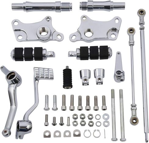 SLMOTO Complete Forward Controls Pegs Levers Linkage Kit Fit for Harley Sportster IRON XL 883 1200 N 91-03 02 in Saudi Arabia