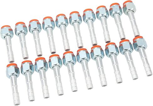 20PCS High Strength Aluminum Straight Air Conditioning Hose Barb Fitting for Cars Trucks Universal Sealing Function for Automobiles Material (5/8in) (1/2in) in Saudi Arabia