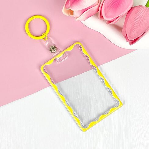 Card Display Holder Keychain Acrylic Protecting and Organizing Your Important Cards Transparent Designs for Students in Kuwait