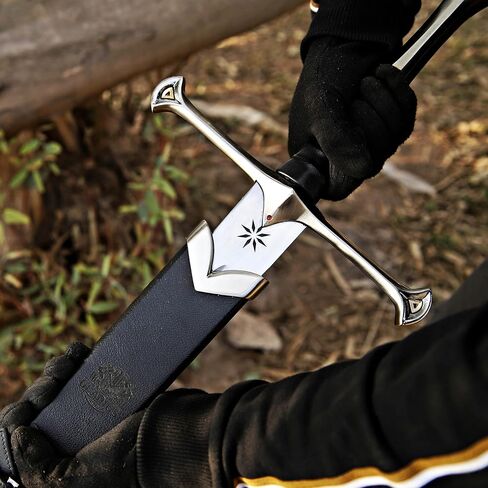 أندريل - شعلة الغرب | سيف نسخة طبق الأصل من الفولاذ المقاوم للصدأ المصنوع يدويًا | شملت Wall Mount Plaque & Scabbard | طبعة جامع in Kuwait