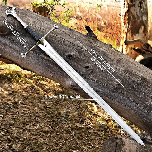 أندريل - شعلة الغرب | سيف نسخة طبق الأصل من الفولاذ المقاوم للصدأ المصنوع يدويًا | شملت Wall Mount Plaque & Scabbard | طبعة جامع in Kuwait