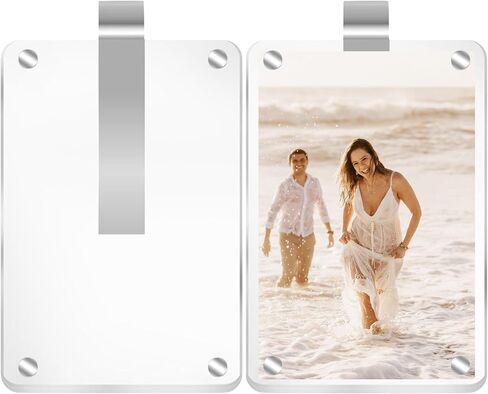 Car Sun Visor Photo Holder, 4 Pack Universal Magnetic Car Visor Clip, Personalized Picture Frame for Cars, Photo car visor clip in Saudi Arabia