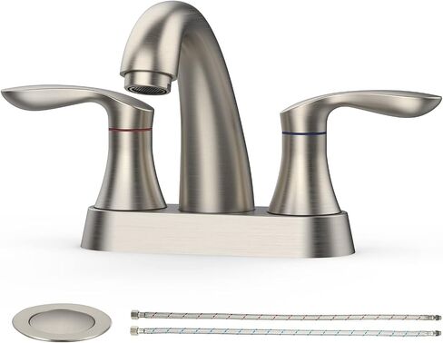 Bathroom Sink Faucet, Faucet for Bathroom Sink, Widespread ORB Bathroom Faucet 3 Hole with Stainless Steel Pop Up Drain and cUPC Lead-Free Hose-(Oil Rubbed Bronze) in Saudi Arabia