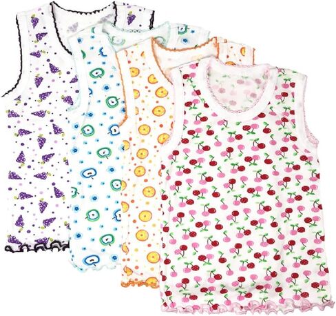 I & S Girl's 4 Pack Olcyfeless Tank Tops Loft Cotton Lundershirts in Kuwait