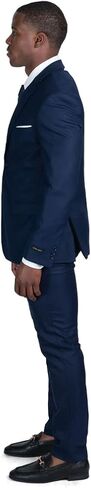 Slim Fit Men Suit Micro Textured Weave 2 Button Notch Collar AZAR 11812 in Saudi Arabia