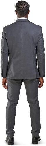 Slim Fit Men Suit Micro Textured Weave 2 Button Notch Collar AZAR 11812 in Saudi Arabia