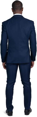 Slim Fit Men Suit Micro Textured Weave 2 Button Notch Collar AZAR 11812 in Saudi Arabia