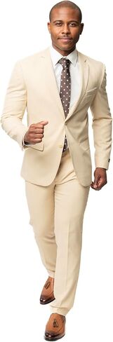 Slim Fit Men Suit Micro Textured Weave 2 Button Notch Collar AZAR 11812 in Saudi Arabia