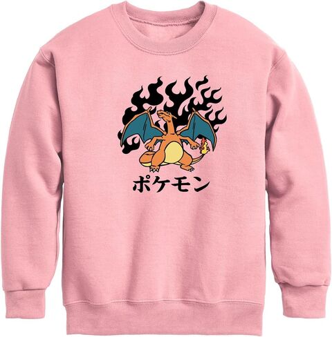 HYBRID APPAREL - Pokémon - Charizard Flash Fire - Toddler & Youth Crewneck Fleece Sweatshirt in Saudi Arabia