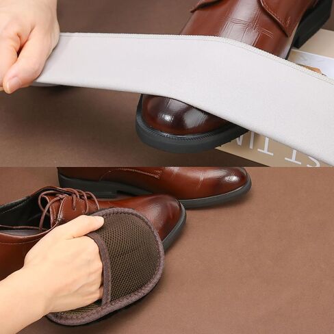 5 Pcs Horsehair Shine Shoes Brush Kit Polish Dauber Applicators Cleaning Leather Shoes Boots Care Brushes Suede Cleaner Brush with Microfiber Shoe Cloth. in Saudi Arabia
