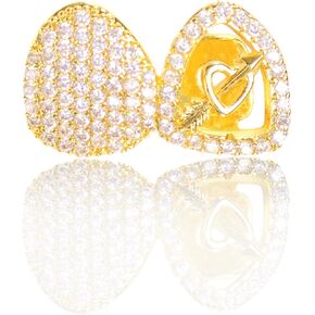 18K الذهب مطلي بالهيب هوب 2 أسنان Grillz تظهر الراب في شارع أسنان واحد مناسبة للرجال والنساء هدايا الهدايا الشوايات اليومية ارتداء in Kuwait