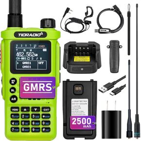 (الجيل الثاني) TIDRADIO TD-H8 GMRS راديو ثنائي الاتجاه طويل المدى مع بطارية USB-C 2500 مللي أمبير في الساعة، قابلة للبرمجة عبر التطبيق، 155 رمز خصوصية، جهاز استقبال ومسح ثنائي النطاق، SOS، DTMF، وتنبيهات الطقس NOAA (حزمة واحدة) in Kuwait