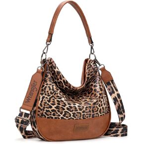 Wrangler Soft Vegan Leather Hobo Bags Medium size Striped Cotton Ribbon Shoulder Purses with Crossbody Straps in Kuwait