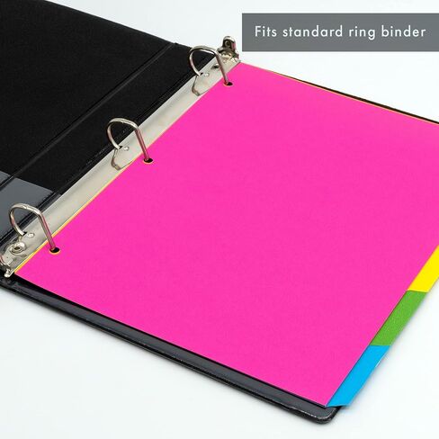 Pukka Pad 5 Part Dividers - 5 Packs of 5 Tab Set, 3-Ring Binder Compatible, 8 1/2 x 11 Inches - Pastel Colors in Kuwait