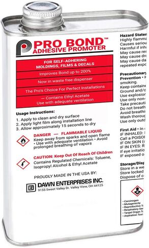 Pro Bond Adhesive Promoter for Vinyl, Wraps, Window Tint, Automotive Molding - 16 oz Can in Kuwait