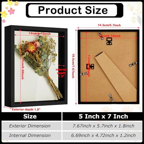 Tuanse 12 Pcs Shadow Box Bulk Display Case Plastic Shadow Box Picture Frame for Photos Flower Wedding Bouquets Pet Memorial Graduation Object Butterfly Tickets Wall Tabletop(5 x 7 Inch, White) in Saudi Arabia