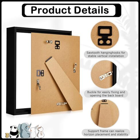 TUANSE 12 PCS الظل مربع العرض الكثافة العلبة العلبة البلاستيكية مربع الظل مربع الصورة للصور باقات الزفاف الزفاف التذكارات التذكارات التخرج التخرج كائن الفراشة الجدران الطاولة (5 × 7 بوصة ، أبيض) in Saudi Arabia