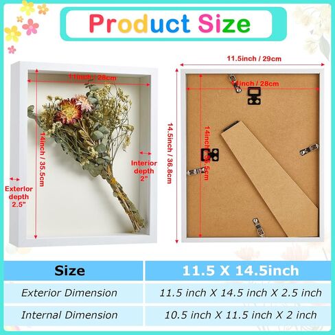 Tuanse 12 Pcs Shadow Box Bulk Display Case Plastic Shadow Box Picture Frame for Photos Flower Wedding Bouquets Pet Memorial Graduation Object Butterfly Tickets Wall Tabletop(5 x 7 Inch, White) in Saudi Arabia