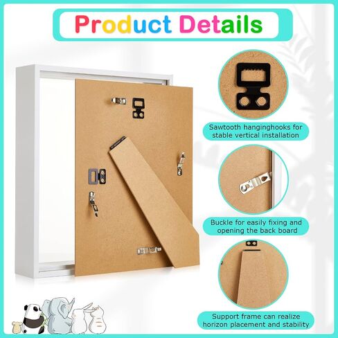 Tuanse 12 Pcs Shadow Box Bulk Display Case Plastic Shadow Box Picture Frame for Photos Flower Wedding Bouquets Pet Memorial Graduation Object Butterfly Tickets Wall Tabletop(5 x 7 Inch, White) in Saudi Arabia