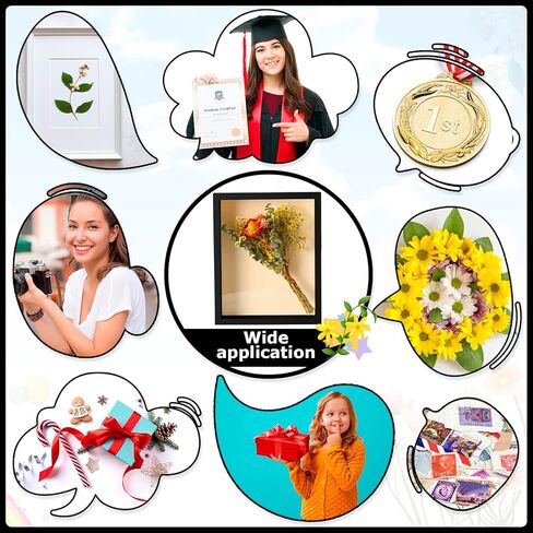 Tuanse 12 Pcs Shadow Box Bulk Display Case Plastic Shadow Box Picture Frame for Photos Flower Wedding Bouquets Pet Memorial Graduation Object Butterfly Tickets Wall Tabletop(5 x 7 Inch, White) in Saudi Arabia