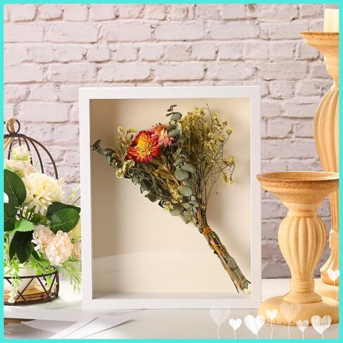 Tuanse 12 Pcs Shadow Box Bulk Display Case Plastic Shadow Box Picture Frame for Photos Flower Wedding Bouquets Pet Memorial Graduation Object Butterfly Tickets Wall Tabletop(5 x 7 Inch, White) in Saudi Arabia