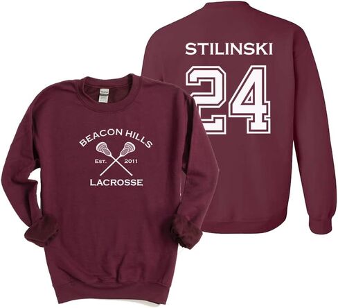 Adult Stilinski 24 Beacon Hills Lacrosse 2-Sided Crew Neck Pullover in Kuwait
