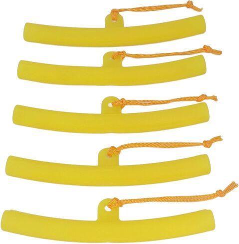 Wheel Changing Rim Protector Strong Elasticity Universal Durable Reusable Polyurethane Tire Changing Rim Guard Saver for Motorcycle Bike 5pcs Yellow (20cm/7.87in) in Saudi Arabia