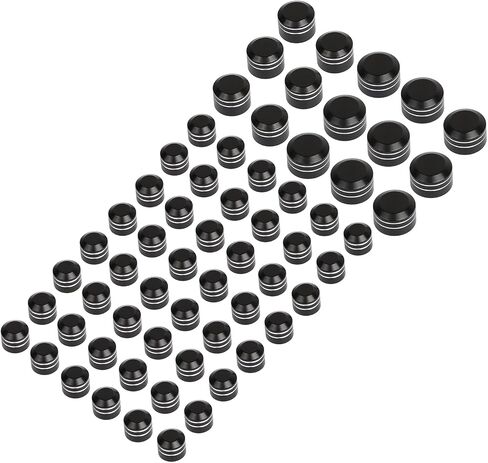 63 pcs Aluminum Chrome Engine Bolt Topper Cover Caps Kits Fit for Harley Softail Twin Cam Night Train Fat Boy FLSTF FXST FXSTB 2000-2006 in Saudi Arabia