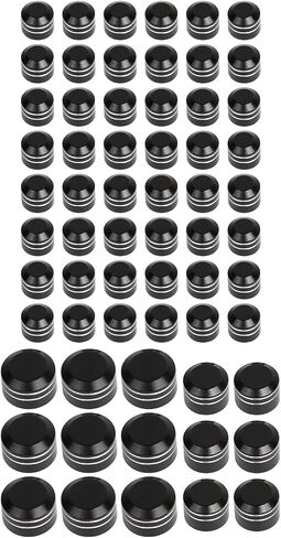 63 pcs Aluminum Chrome Engine Bolt Topper Cover Caps Kits Fit for Harley Softail Twin Cam Night Train Fat Boy FLSTF FXST FXSTB 2000-2006 in Saudi Arabia