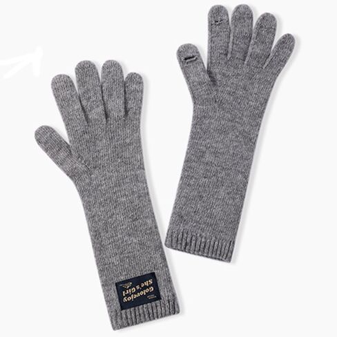 Winter Warm Wool Touch Screen Long Knitted Gloves for Women in Saudi Arabia