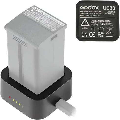 GODOX UC30 USB Charger for AD200Pro Godox AD200Pro II AD200ProII for Godox WB29 WB29A WB29B Battery in Kuwait