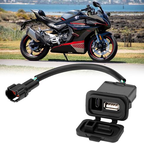 شحنة سريعة للدراجة النارية ، محول واجهة نقل USB Type-C ، شاحن سريع 3.0 شاحن لـ CFMOTO 450SR 450NK 450SR-S 800NK NK800 250SR SR250 300SS SPORT in Kuwait