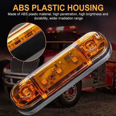 مصابيح علامة مقطورة العنبر Red Red Waterproof 12-30v ، أضواء العلامات الجانبية مصابيح مقطورة لشاحنة مقطورة القوارب بواسطة Yifengshun ، مصابيح تشغيل مقطورة تعمل in Kuwait
