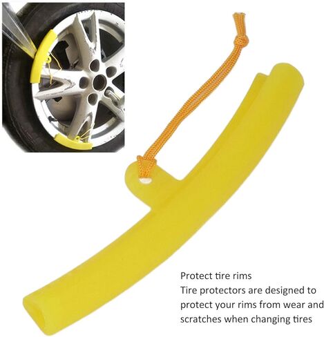 Wheel Changing Rim Protector Strong Elasticity Universal Durable Reusable Polyurethane Tire Changing Rim Guard Saver for Motorcycle Bike 5pcs Yellow (20cm/7.87in) in Saudi Arabia