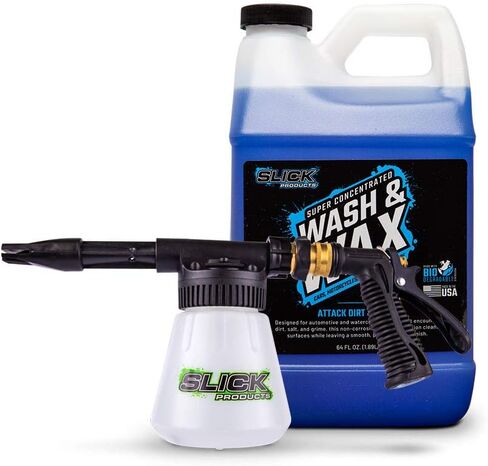 Slick Products Off-Road Wash (64 oz.) + Garden Hose Foam Gun Bundle - Super Concentrated Bike, ATV, UTV, Truck Wash Foam Shampoo for Heavy Dirt and Mud in Kuwait