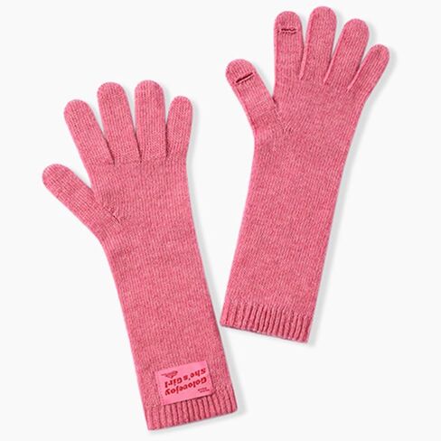 Winter Warm Wool Touch Screen Long Knitted Gloves for Women in Saudi Arabia
