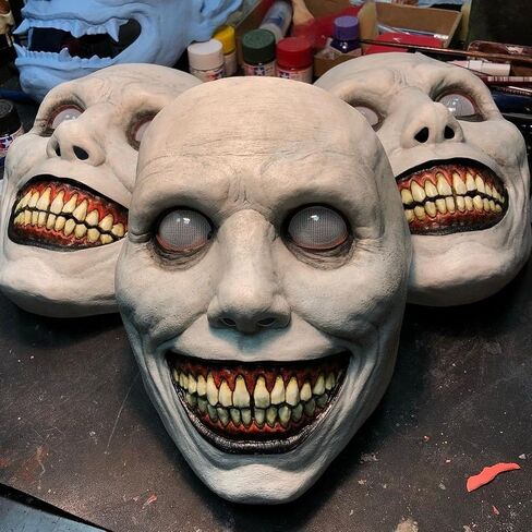 Scary Halloween Mask - Realistic Natural Latex Creepy Horror Mask with Eye for Adult Halloween Cosplay Costumes in Kuwait