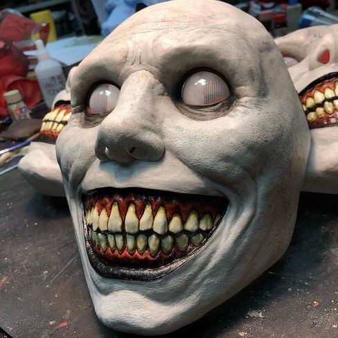 Scary Halloween Mask - Realistic Natural Latex Creepy Horror Mask with Eye for Adult Halloween Cosplay Costumes in Kuwait
