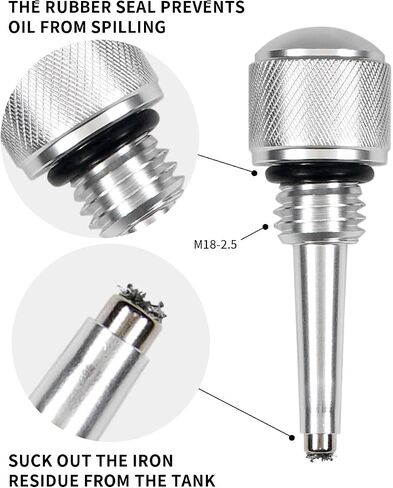 Magnetic Oil Dipstick for Small Inverter Generators Compatible with Wen 55201, Yamaha, Predator 2000, Westinghouse, Champion, Ai Power,Premium Aluminum with O Ring, Sleek Silver (1 Pcs) in Saudi Arabia