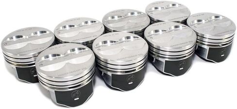 Speed Pro H345DCP 350 Small Block Chevy SBC Flat Top Pistons Coated Piston 5.7". For Standard 4.00" Bore Diameter. in Saudi Arabia