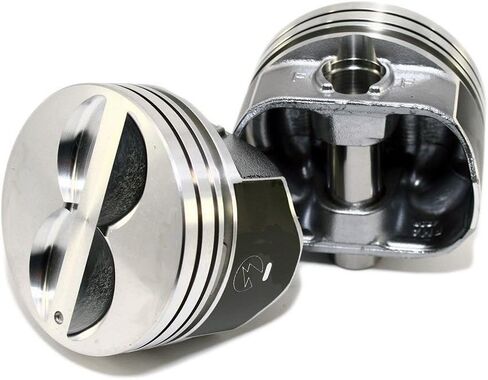 Speed Pro H345DCP 350 Small Block Chevy SBC Flat Top Pistons Coated Piston 5.7". For Standard 4.00" Bore Diameter. in Saudi Arabia
