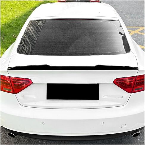 Compatible for Audi A5 8T Sportback 2007-2016 Four Door PSM Rear Top Tail Wing Spoiler Car Body Kit Modification(Glossy Black) in Saudi Arabia