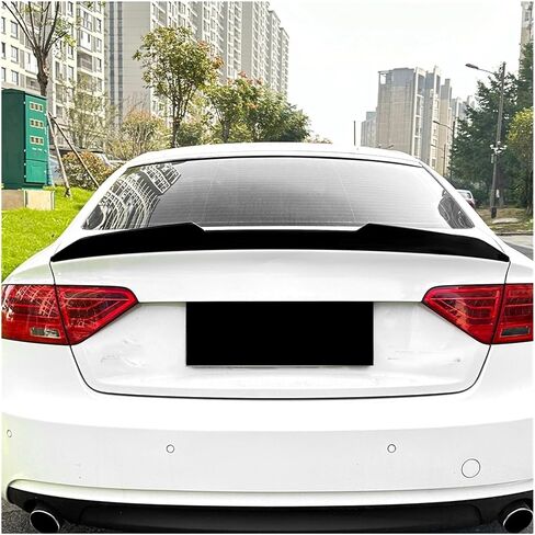 Compatible for Audi A5 8T Sportback 2007-2016 Four Door PSM Rear Top Tail Wing Spoiler Car Body Kit Modification(Glossy Black) in Saudi Arabia