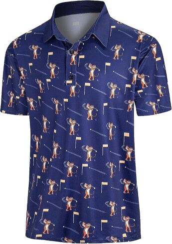 Yoimira Funny Golf Shirts for Men Polo Shirt Adult Humor Print Soft Quick-Dry Mens Polo Golf Short Sleeve for Gift & Party in Kuwait