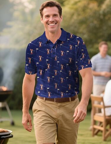 Yoimira Funny Golf Shirts for Men Polo Shirt Adult Humor Print Soft Quick-Dry Mens Polo Golf Short Sleeve for Gift & Party in Kuwait