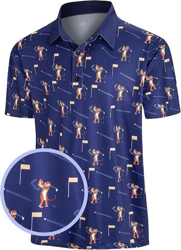 Yoimira Funny Golf Shirts for Men Polo Shirt Adult Humor Print Soft Quick-Dry Mens Polo Golf Short Sleeve for Gift & Party in Kuwait