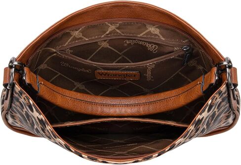 حقائب رانجلر هوبو من الجلد النباتي الناعم متوسطة الحجم ومحافظ كتف بشريط قطني مخطط مع أحزمة كروس in Kuwait