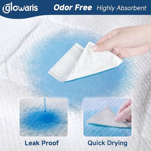 50 Count 30" x 36" XXL Disposable Underpads, Super Absorbent Leakproof Quick Drying, Baby Puppy & Adults Bed Pads Disposable Adult, Dog Pee Pads Extra Large, Incontinence Bed Pads in Saudi Arabia