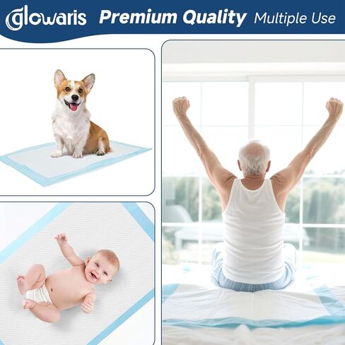 50 Count 30" x 36" XXL Disposable Underpads, Super Absorbent Leakproof Quick Drying, Baby Puppy & Adults Bed Pads Disposable Adult, Dog Pee Pads Extra Large, Incontinence Bed Pads in Saudi Arabia