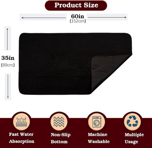 Waterproof Chair Pads for Incontinence Absorbent Seat Protector Pads for Adults Chucks Pads Washable Chair Protector Pads for Chairs Bed Adults, Elderly, Kids & Pets Gray 21"X22"4 Pack in Kuwait